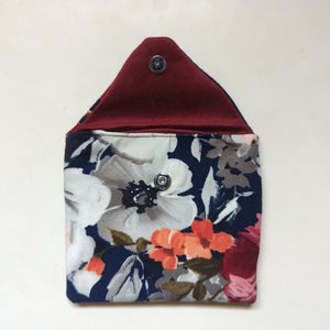 Navy Floral Pouch